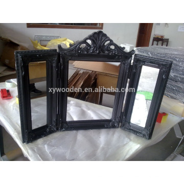 Victoria Charming Coloured Rectangle Wood Frame Silver Mirror Frame